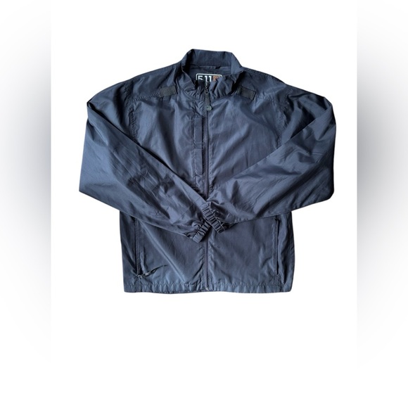 5.11 Tactical Series Jacket Mens Medium Black Packable Windbreaker Lightweight - Picture 1 of 9